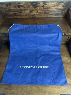 Dooney & Bourke Blue Drawstring Dust Bag with White Logo